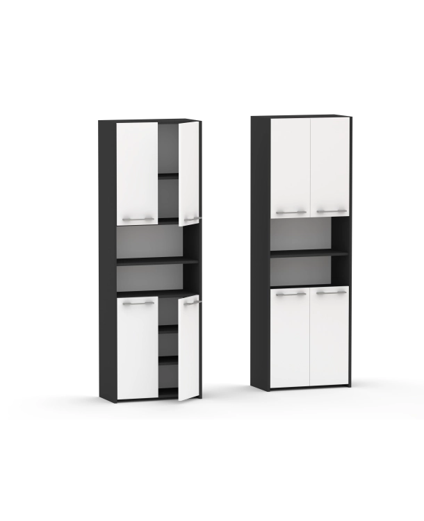 Słupek łazienkowy LUNA 4D  w kolorze czarnym 56 lub 76 cm